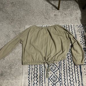 Green off the shoulder top